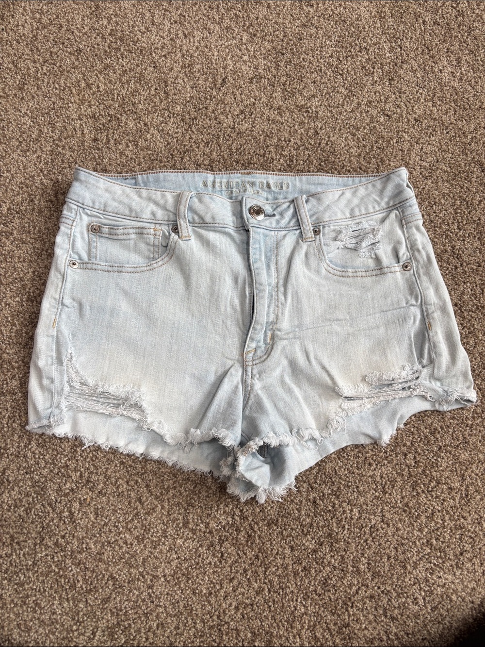 American Eagle Light Wash Distressed Denim Women’s Shorts